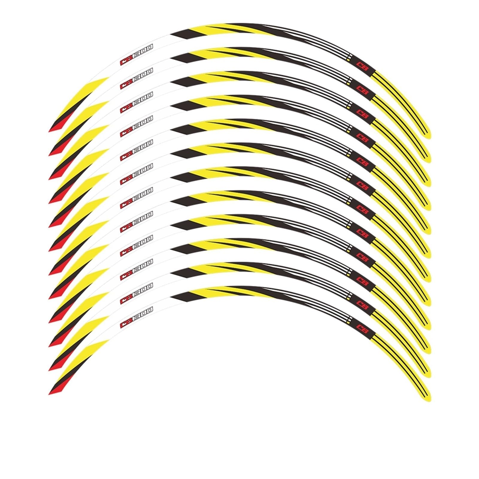 for CB1300 for CB 1300 2003-2021 2017 2018 2019 2020 Motorcycle Sticker Wheel Rim Decal Wheel Stickers(4)