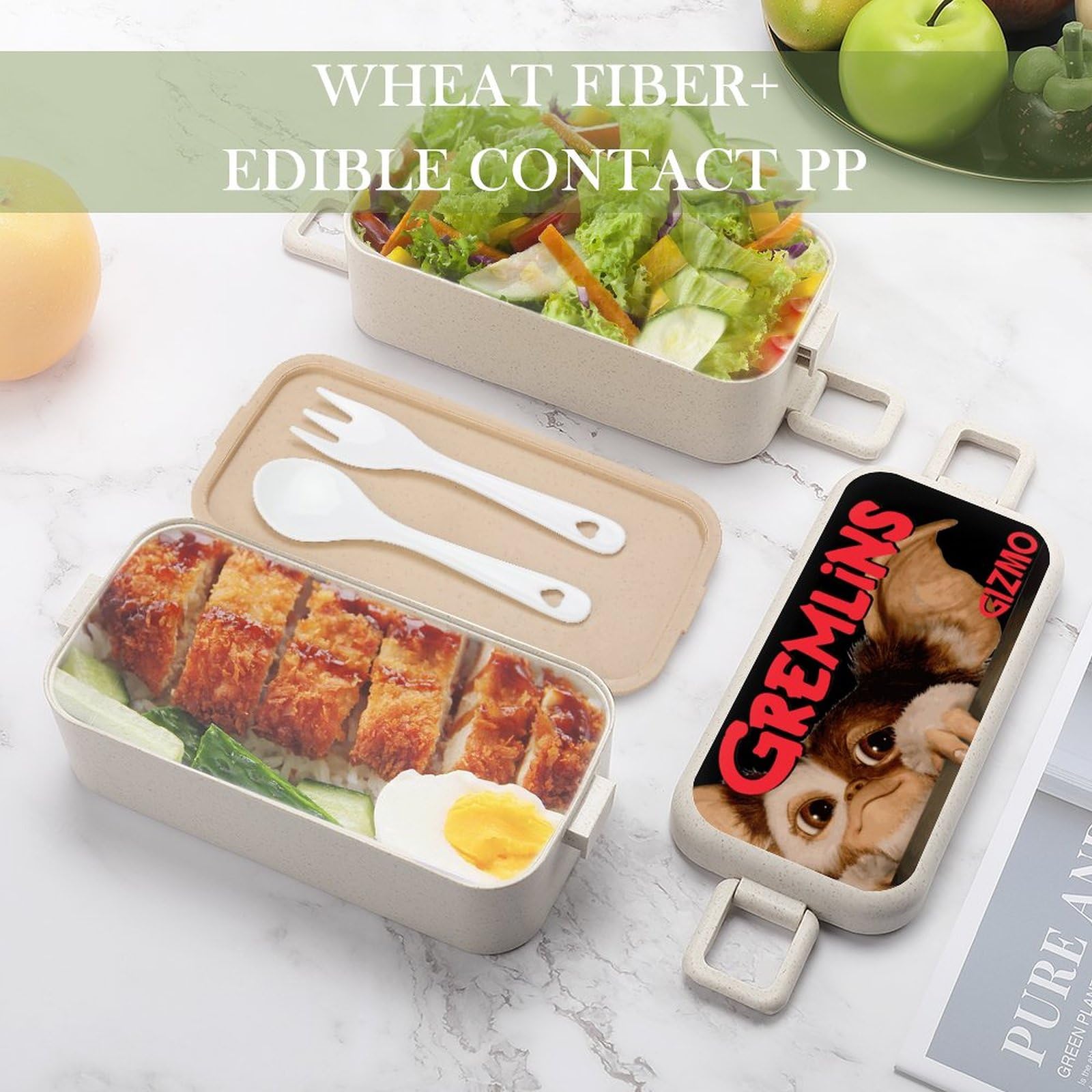 Amazon｜弁当箱 ランチボックス グレムリン ギズモ 二段 800ml Bento