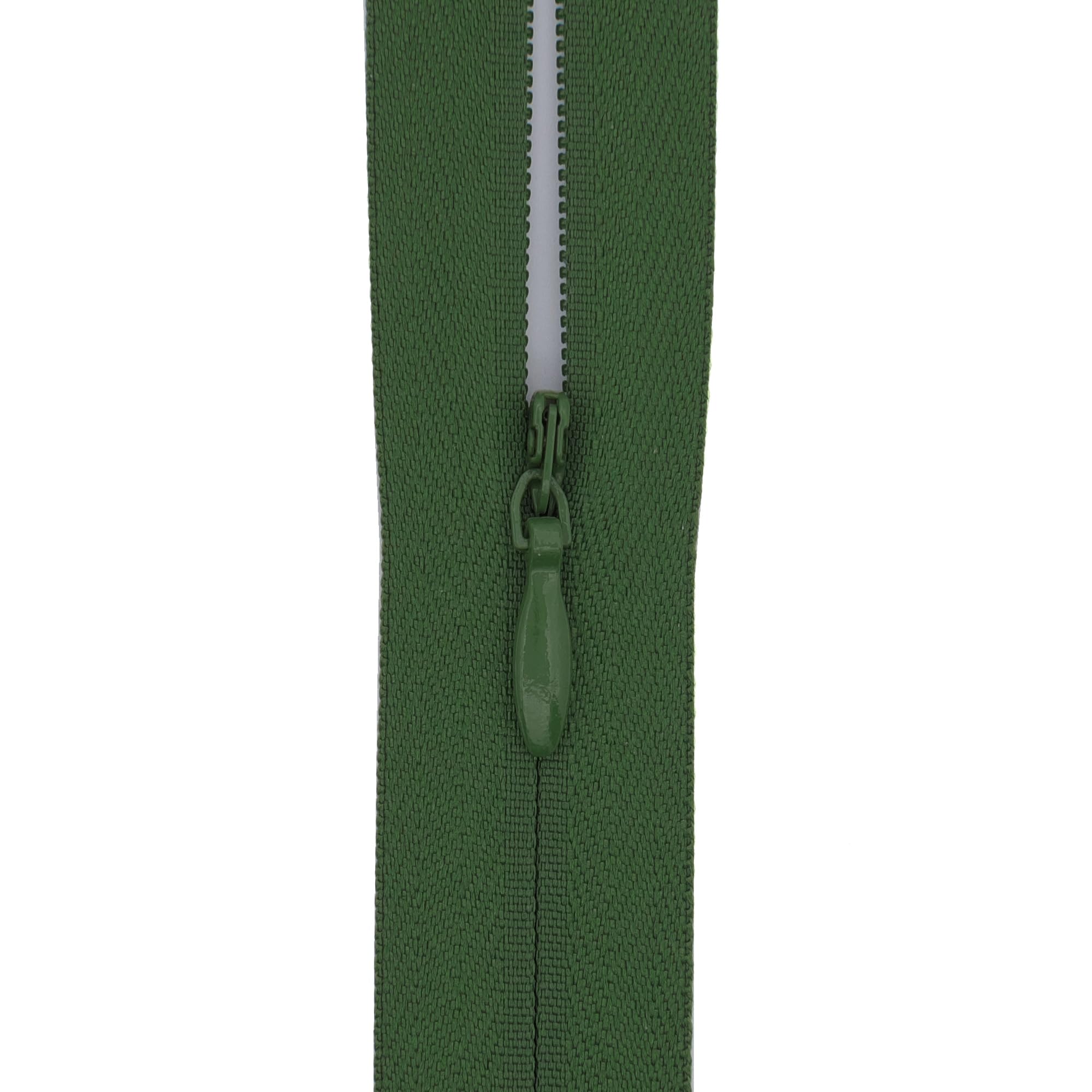 #3 Invisible Zips, 1 Pack, 20 Inch, Deep Hunter Green