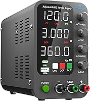 Vista 9 de Fuente de alimentación CC variable, fuente de alimentación de banco de conmutación 0-32V 0-10A con modo de carga inteligente, USB de 20W y carga