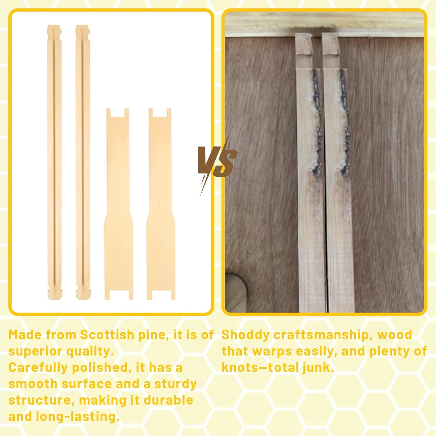 Beehive 10 Frame Bee Hives Complete Bee Hive Box Kit with 100% Beeswax Includes Beehive Frames and Beeswax Coated Foundation Boards (1 Layer)