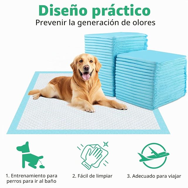 Foto 3 de 7 de Wozzies 100 Piezas Empapadores Perros, 60x60 cm Resguardos para Cães