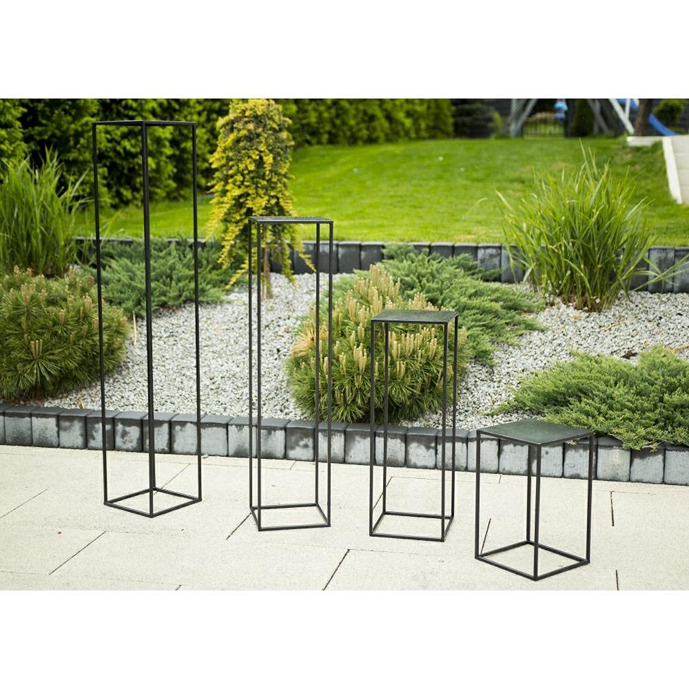 Loft Support à Fleurs Moderne en métal 70 cm Noir