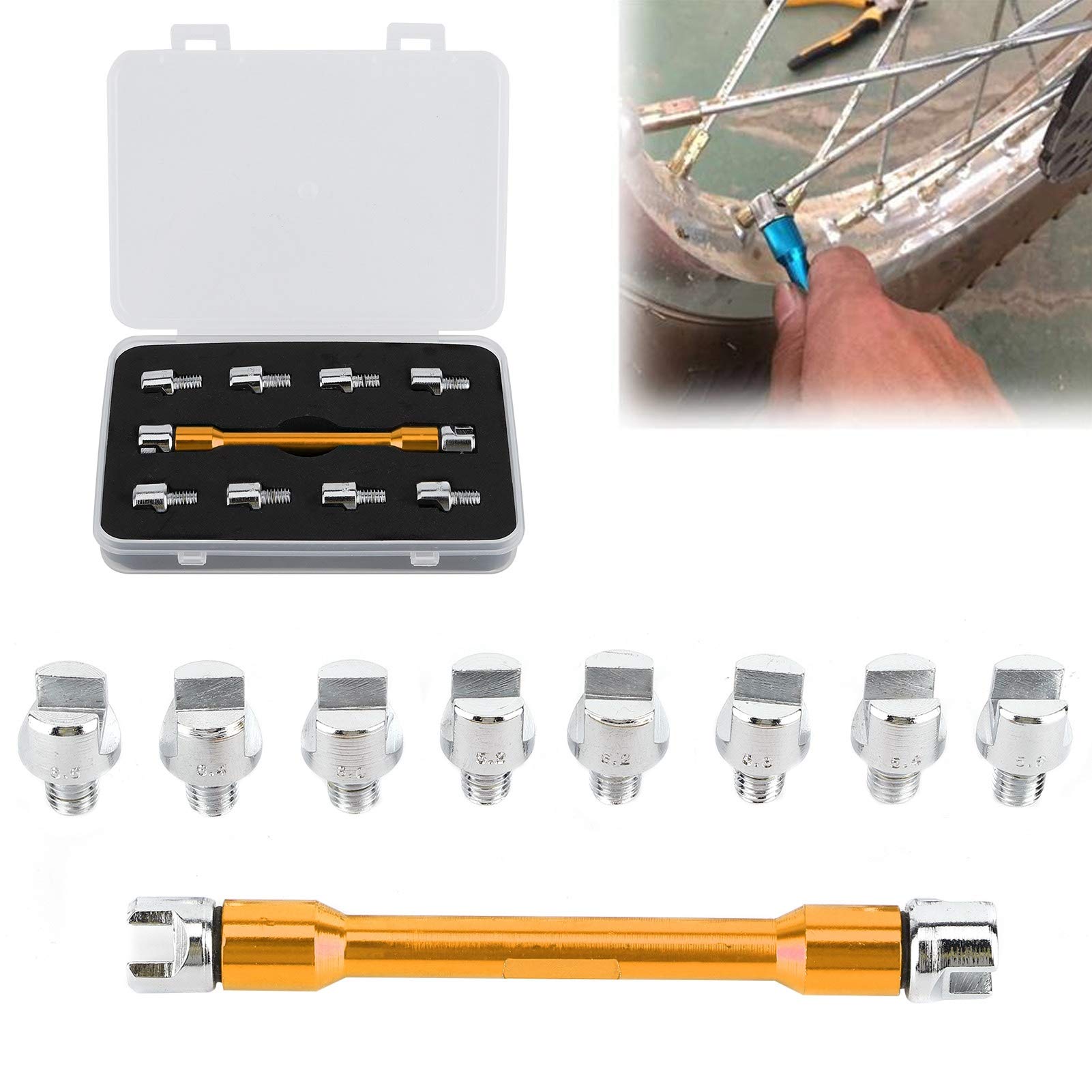 Spaaksleutel, Motorfiets Spaaksleutel CNC-sleutelset 5.0-6.8