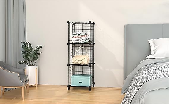 DecoBella Decorative Wire Cabinet - 3 Cubes
