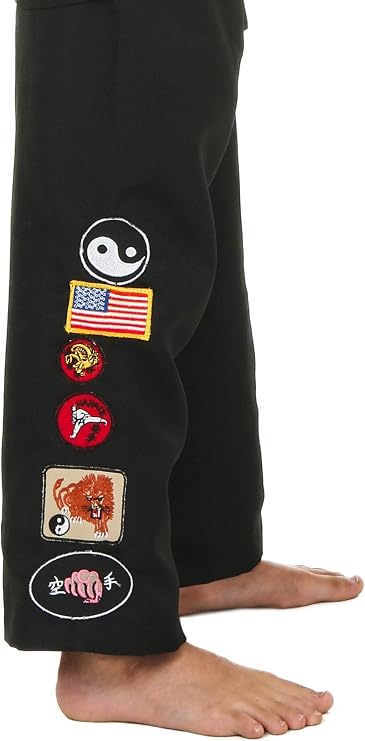 Kids Black Cobra Kai Costume Boys, Sleeveless Karate Gi Uniform Halloween Outfit