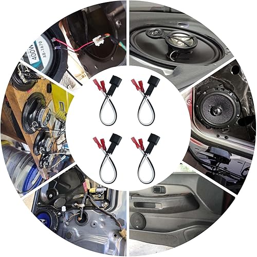 Miniatura 3 de Paquete de 4 arnés de altavoz de reemplazo para Ford Lincoln Chevy GMC Mercury Mazda Modelos Adaptador de arnés de cableado de altavoz de puerta