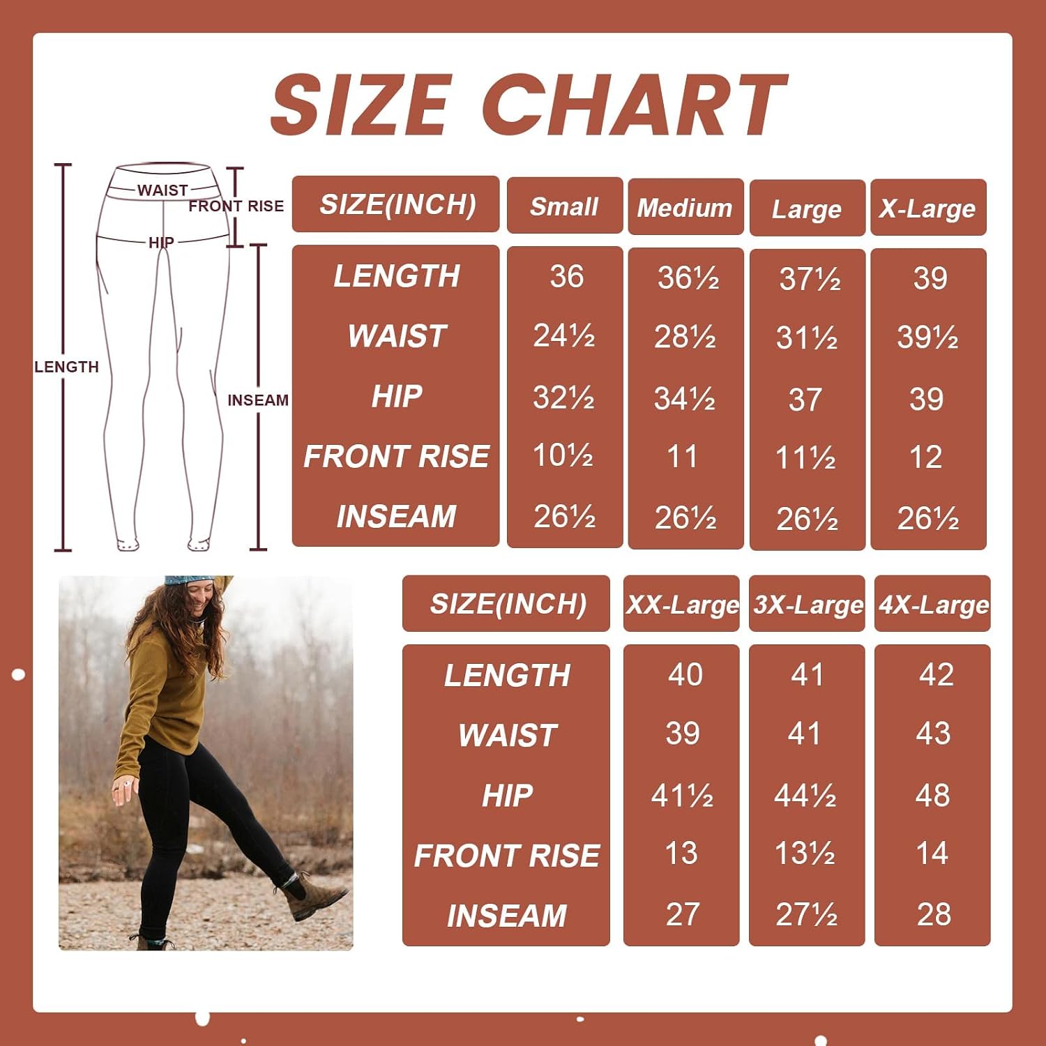 GAYHAY Fleece Lined Leggings Women - Thermal Winter Warm Thick Pants