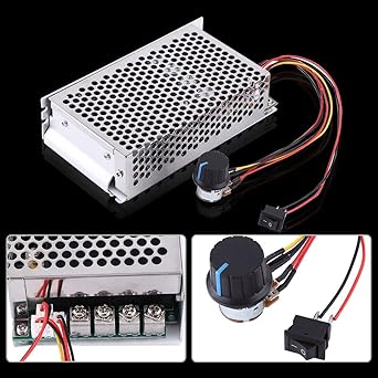 Speed Controller, 10-50V 100A 5000W DC Motor Speed Controller PWM Control Switch Governor for Car Cooling Fan Motor/Car Air Conditioning Motor/Exhaust Blower/Treadmill Motor