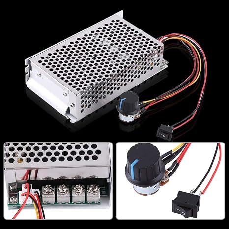 Speed Controller, 10-50V 100A 5000W DC Motor Speed Controller PWM Control Switch Governor for Car Cooling Fan Motor/Car Air Conditioning Motor/Exhaust Blower/Treadmill Motor