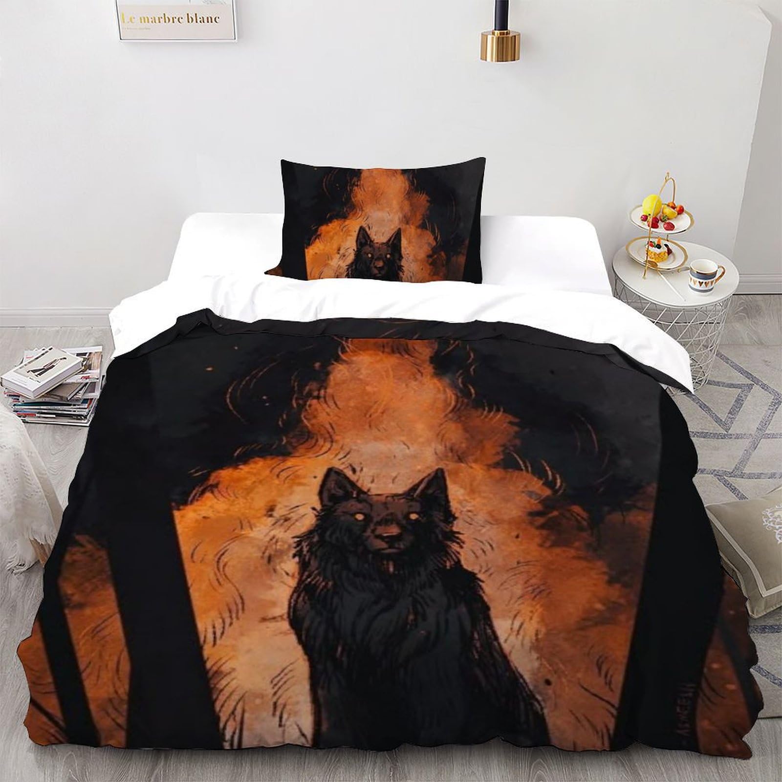 Housse de couette enfant microfibre 135x200 anti-plis et douce pour peau sensible