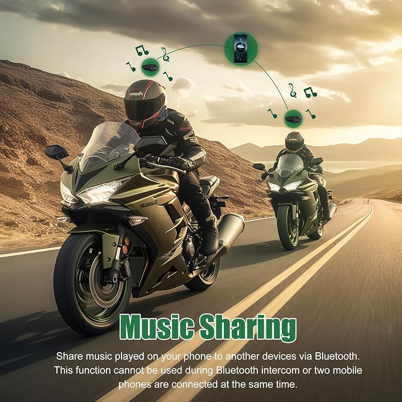 EJEAS Q8 Mesh 3.0 Motoros Sisak Bluetooth Intercom 6 Személyes Kommunikációs Rendszer 2db