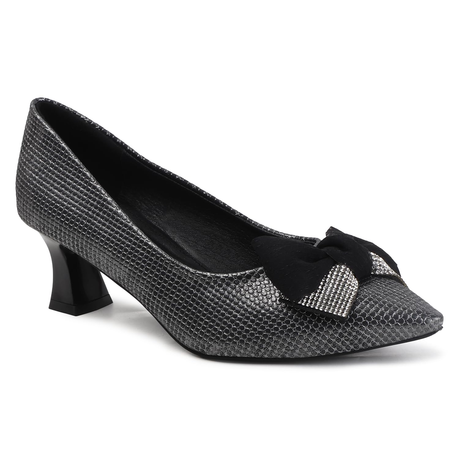 Women Pointed Toe Block Heel Pump Slip on Exclusive Tie Stylish & Comfortable Ballerinas DMR-26-image-35
