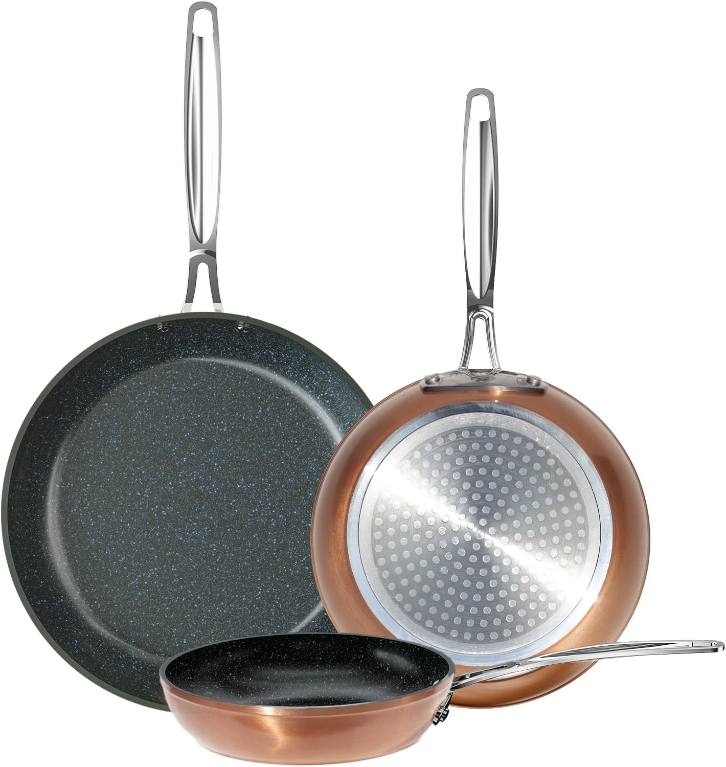 Nuwave 3-Piece Non-Stick Ceramic Frying Pan Set – Induction Ready Nuwave 3-Piece Non-Stick Ceramic Frying Pan Set – Induction Ready