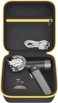 PAIYULE Case Compatible with Fanttik C8 Nano Cordless Electric Scissors, Tool Cutting Storage Box Bag, Fabric Cardboard Paper Cutter Organizer Holder with Accessories Pocket-Black(Case Only)