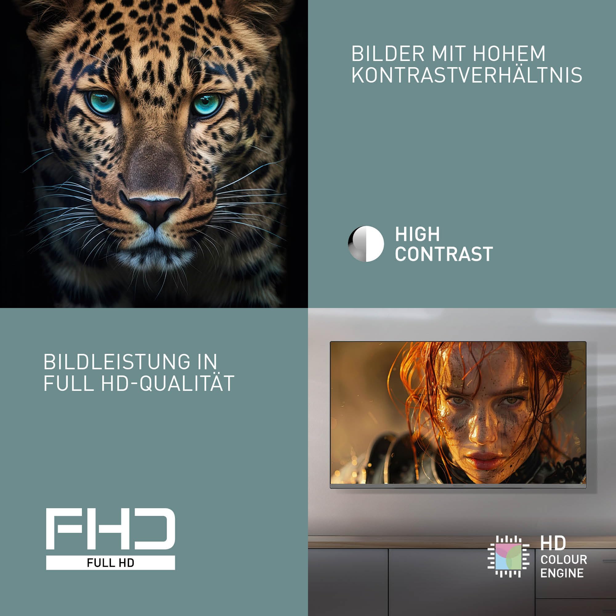 Panasonic TB-32S45AEZC, S45A Serie 32 Zoll Full HD LED Smart TV, TiVo, Google- und Alexa-Sprachsteuerung, Gaming-Modus, Media Player, HDR, HDMI