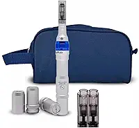Smart Derma Pen Caneta Elétrica de Microagulhamento Sem Fio, Bateria Recarregável, 5 Velocidades, Ajuste 0,25mm a 2,50mm, com Registro Anvisa (DermaPen + B12)
