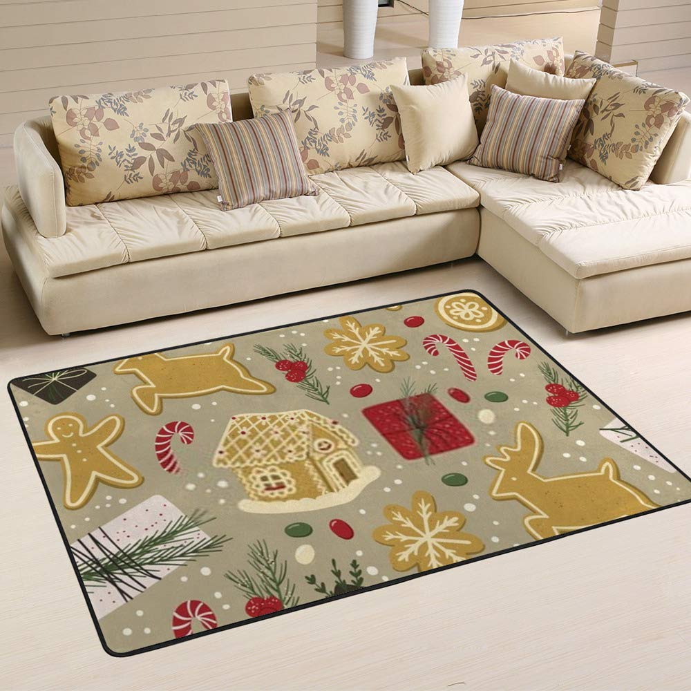 Tapis de Noël maison en pain d'épices pour décorer votre salon en fête