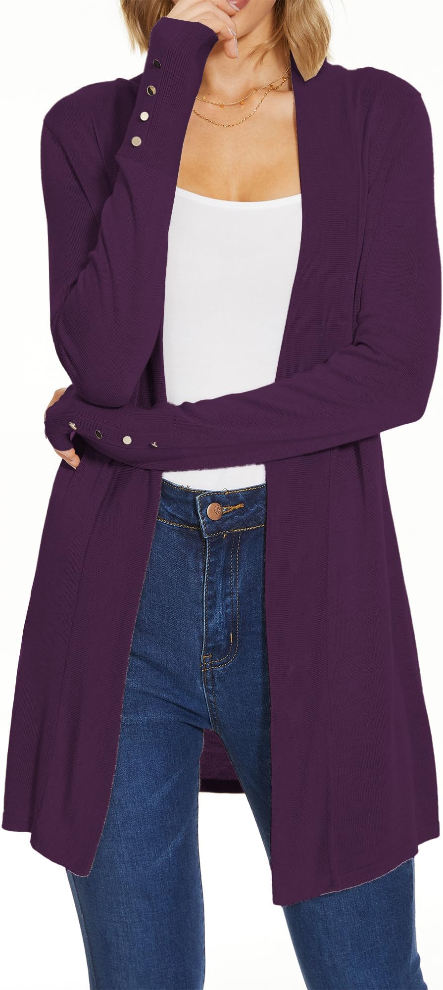 Spicy Sandia Women's Cardigan Sweaters Long Dressy Casual Lightweight Open Front Knit Cardigans for Spring Early Fall