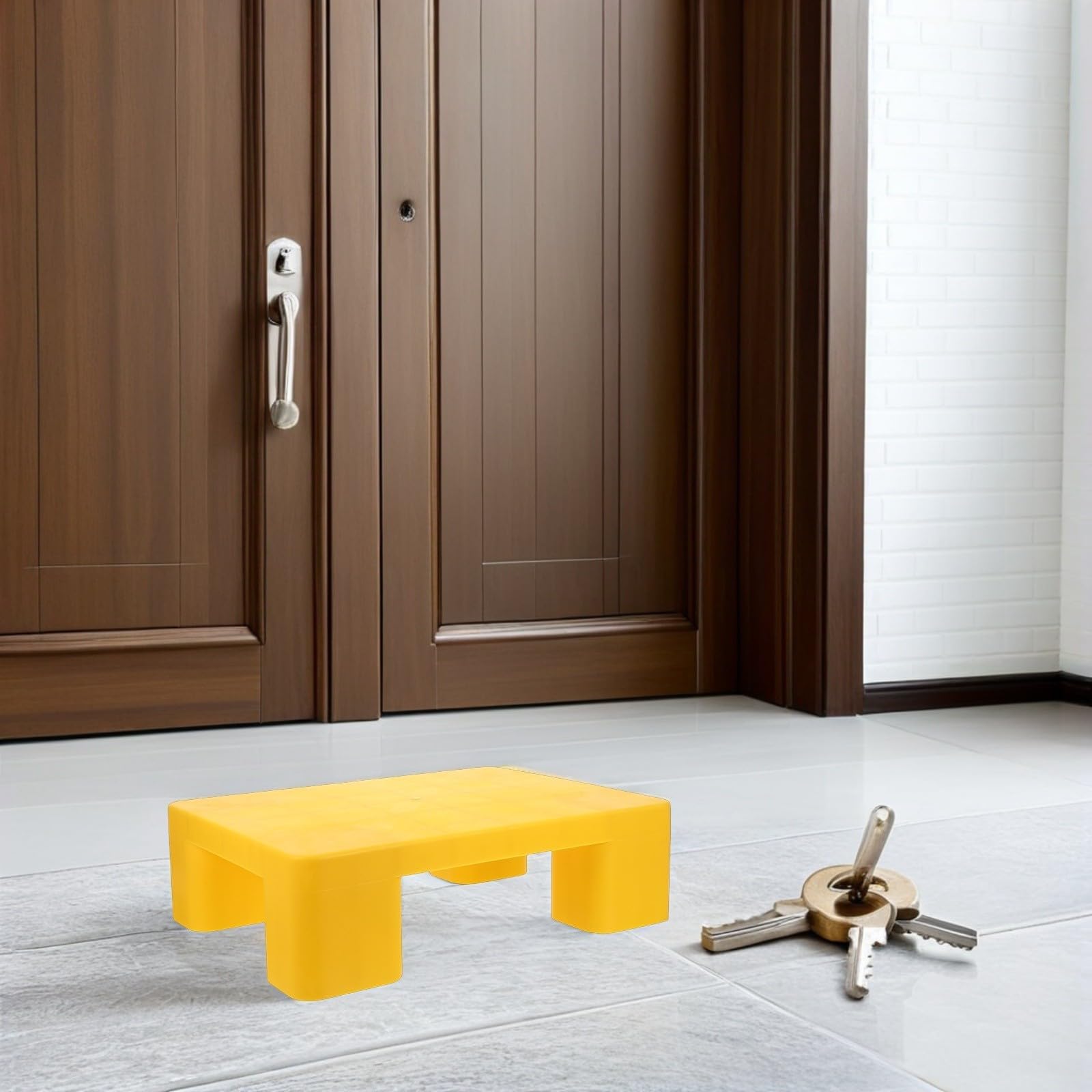 POPETPOP Pallet in Plastica Rettangolare Giallo Protezione Dall'umidità e Facile da Maneggiare per Stoccaggio Interno di Merci e Fusti di Petrolio