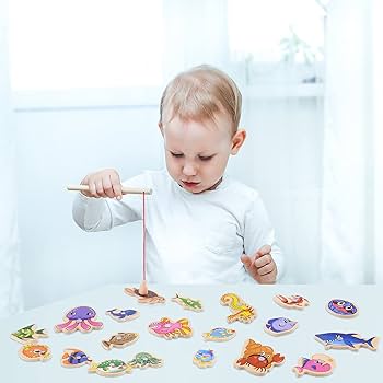 Magnetic Fishing Toys, 16 Pcs Kids Fishing Game Set With Rod Pool And