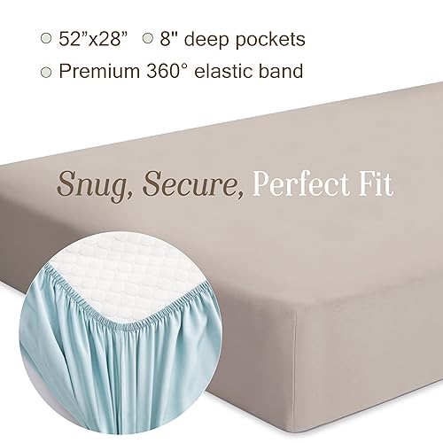 Miniatura 5 de Bella Coterie - Sábanas de lujo de viscosa de bambú para cuna  Cultivadas orgánicamente  Ultra suaves  Refrescantes para un mejor sueño  Sábanas