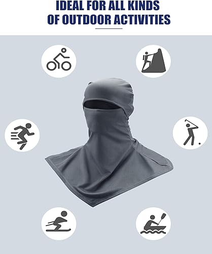 Miniatura 5 de SATINIOR 3 Piece Balaclava Face Cover Sun Protection Neck Cover Summer Balaclava Motorcycle Face Mask for Men Women