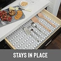 Vista 67 de Con-Tact Brand Grip Prints Shelf Liner, Non-Adhesive Durable Liners, Slip-Resistant Drawer and Cabinet Covering, 18" x 4', Dottie Grey, Pack of 1