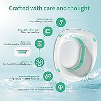 Vista 4 de RUGUO Bañera de asiento para inodoro Yoni Steam Seat - Baño sentado para hemorroides y cuidado posparto - Bidé portátil sin BPA - Lavabo plegable
