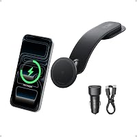 Anker Nano Caricabatterie Wireless Magnetico da Auto, Regolabile a 360° con Supporto Rimovibile