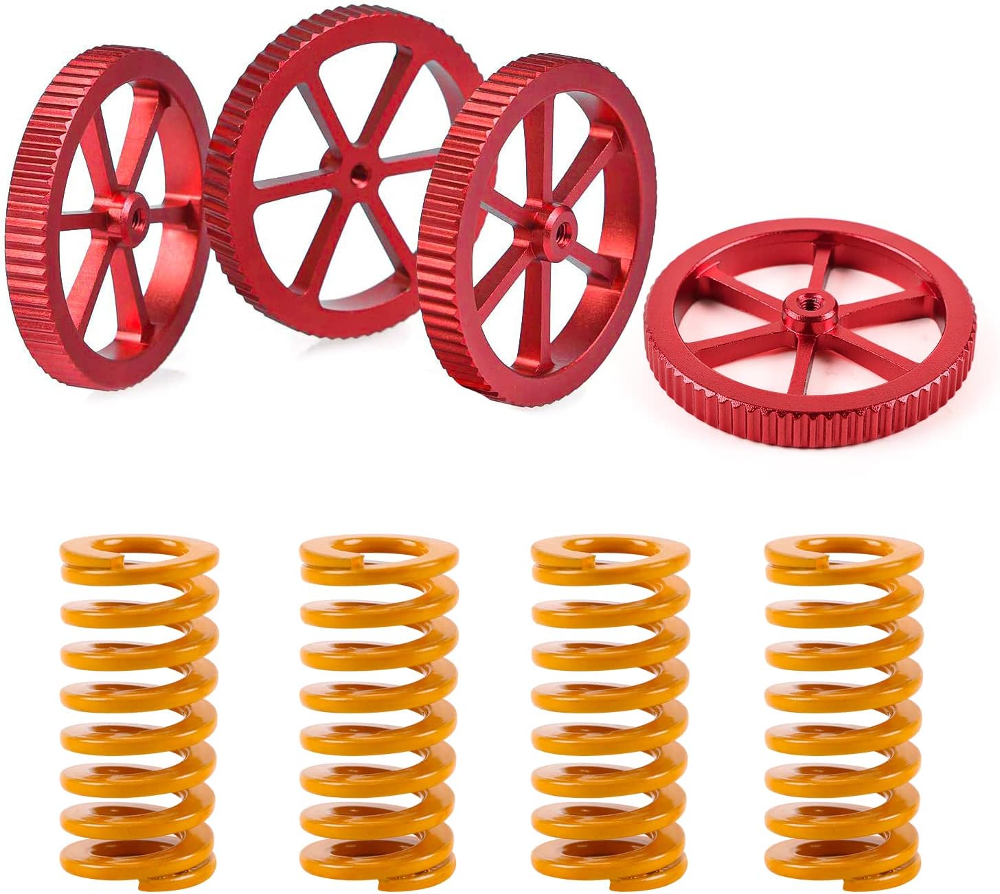 Creality 3D Printer Kit with Aluminum Ender 3 Extruder Upgraded, Compression Die Springs for Bed Leveling, Metal Hand Twist Leveling Nut Suit for Ender 3 V2/3 Pro/5/5 Pro, CR-10 Series/10V2/20/20 Pro