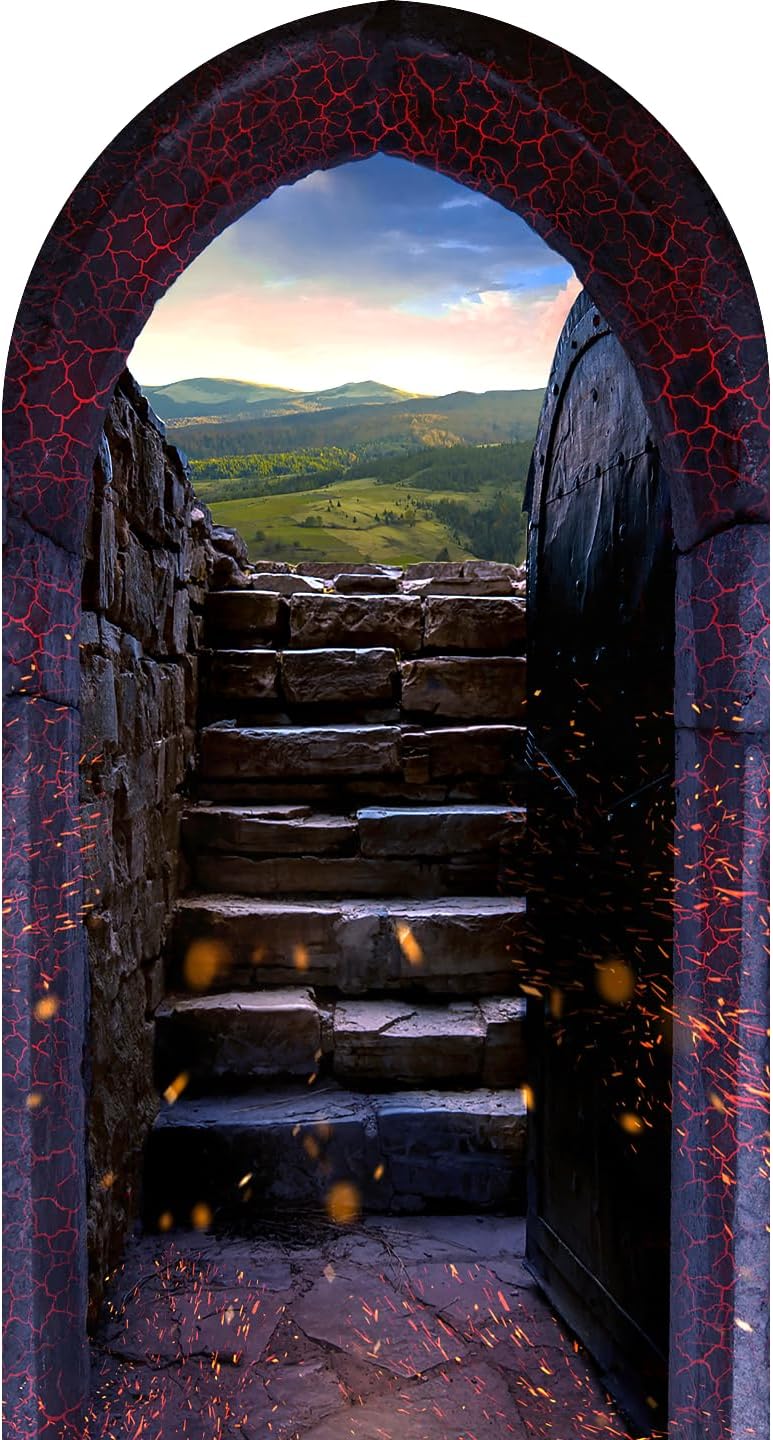 SP12851 Fantasy Dungeon Exit Door Scenery Landscape View Cardboard Cutout Standee Standup