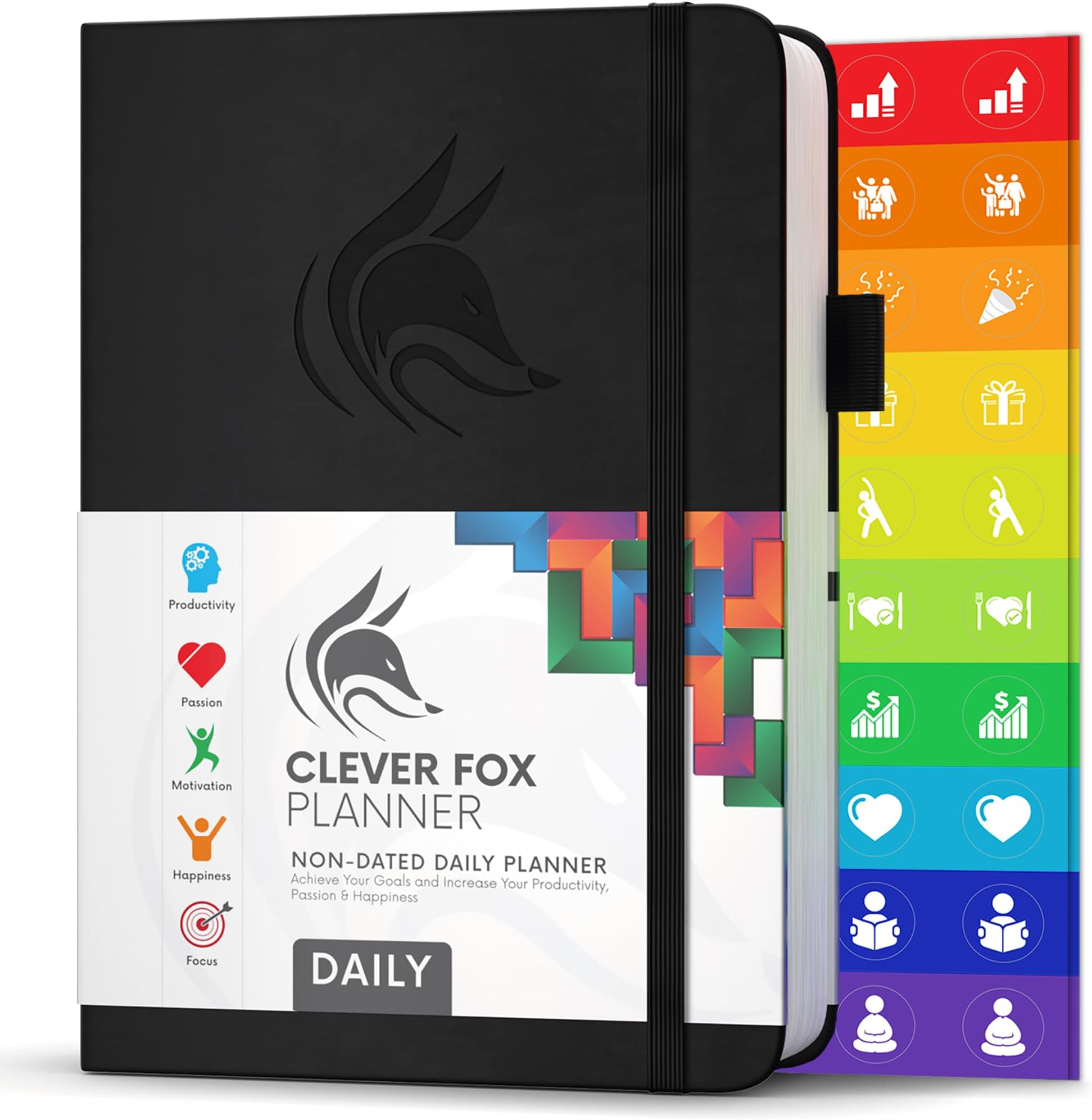 Clever Fox Meal Planner PRO – Weekly Meal Prep & Nutrition Journal With Grocery List & Weigh Loss Tracker – Diet & Fitness Log Book, 18x25.5cm