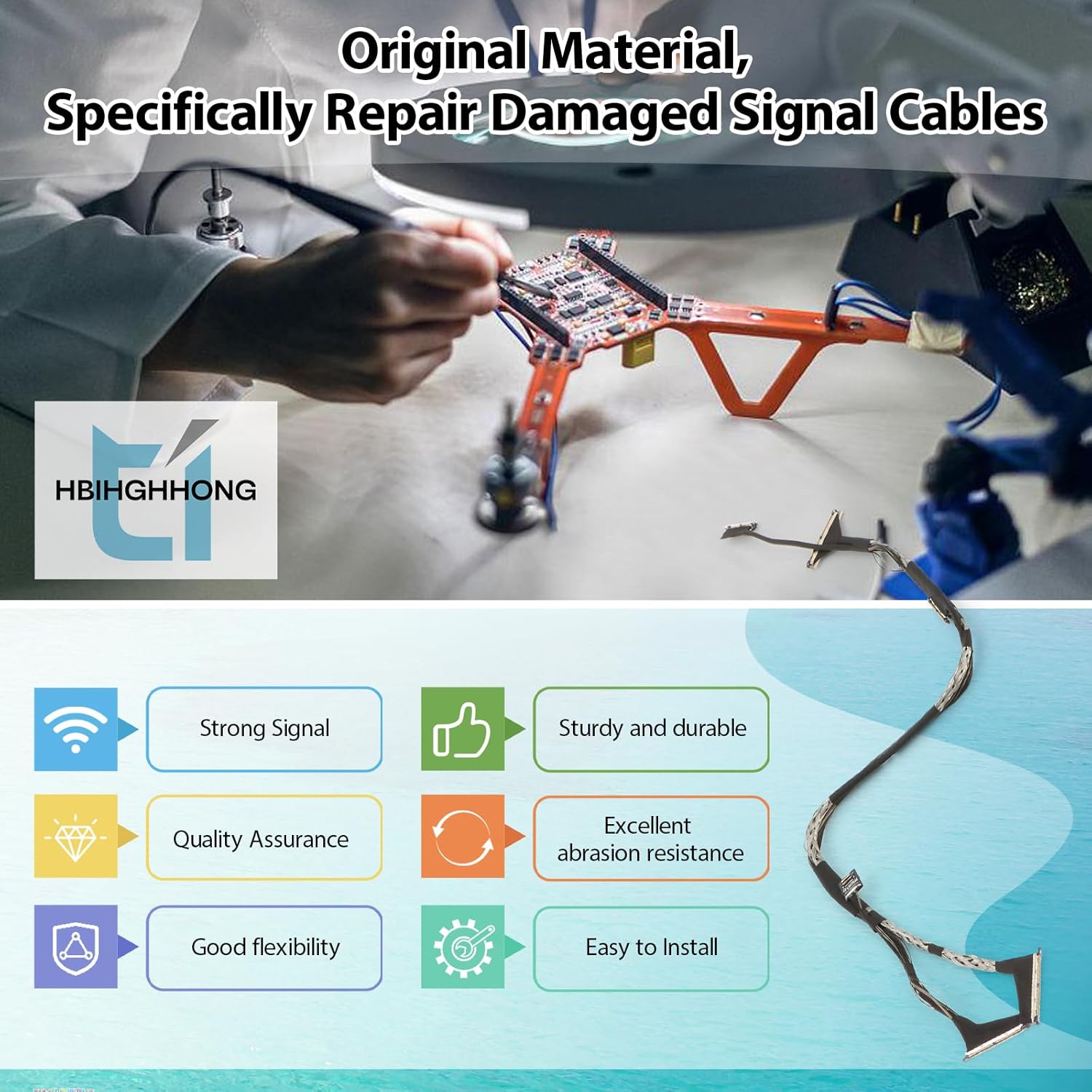 Gimbal Signal Cable for DJI Mavic 3 Pro Gimbal Signal PTZ Cable Replacement Mavic 3 Pro Camera Signal Transmission Flex Cable Drones Accessories Parts with Repair Tools