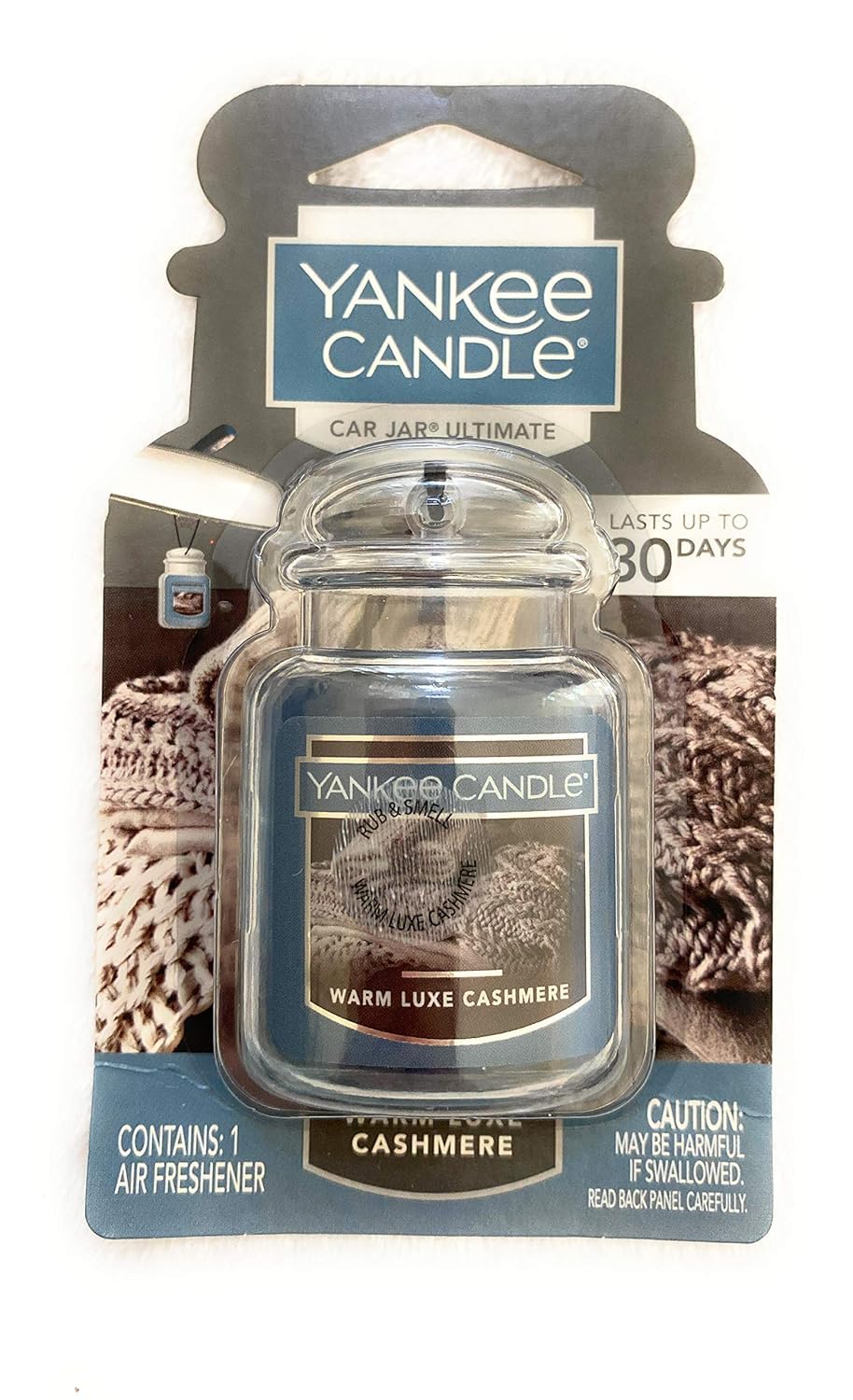 Yankee Candle Car Jar Ultimate Fresh Scent, Warm Luxe Cashmere