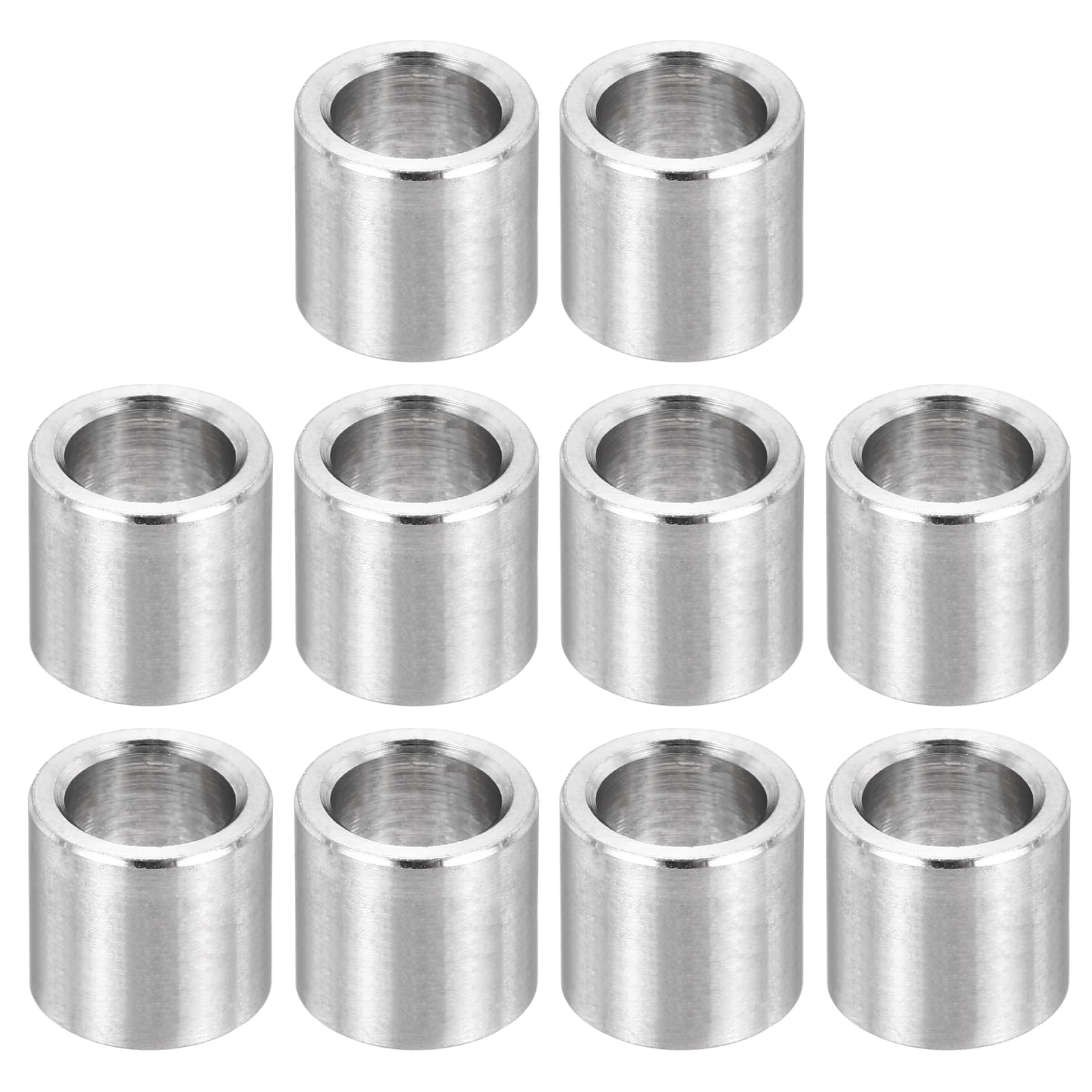 PATIKIL M7 Stainless Steel Spacers, 12Pcs Metal Spacer 7mm ID x 10mm OD x 10mm L Screw Standoff for 1/4" or M7 Screw