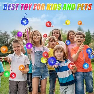 12 PCS Light up Ball, Bouncy Balls for Kids, Balls for Toddlers 1-3, 2.2inch Sensory Stress Ball, Flashing Squeaky for Valentines Party Favors, Classroom Prizes, Prizes for Kids, Student Gifts