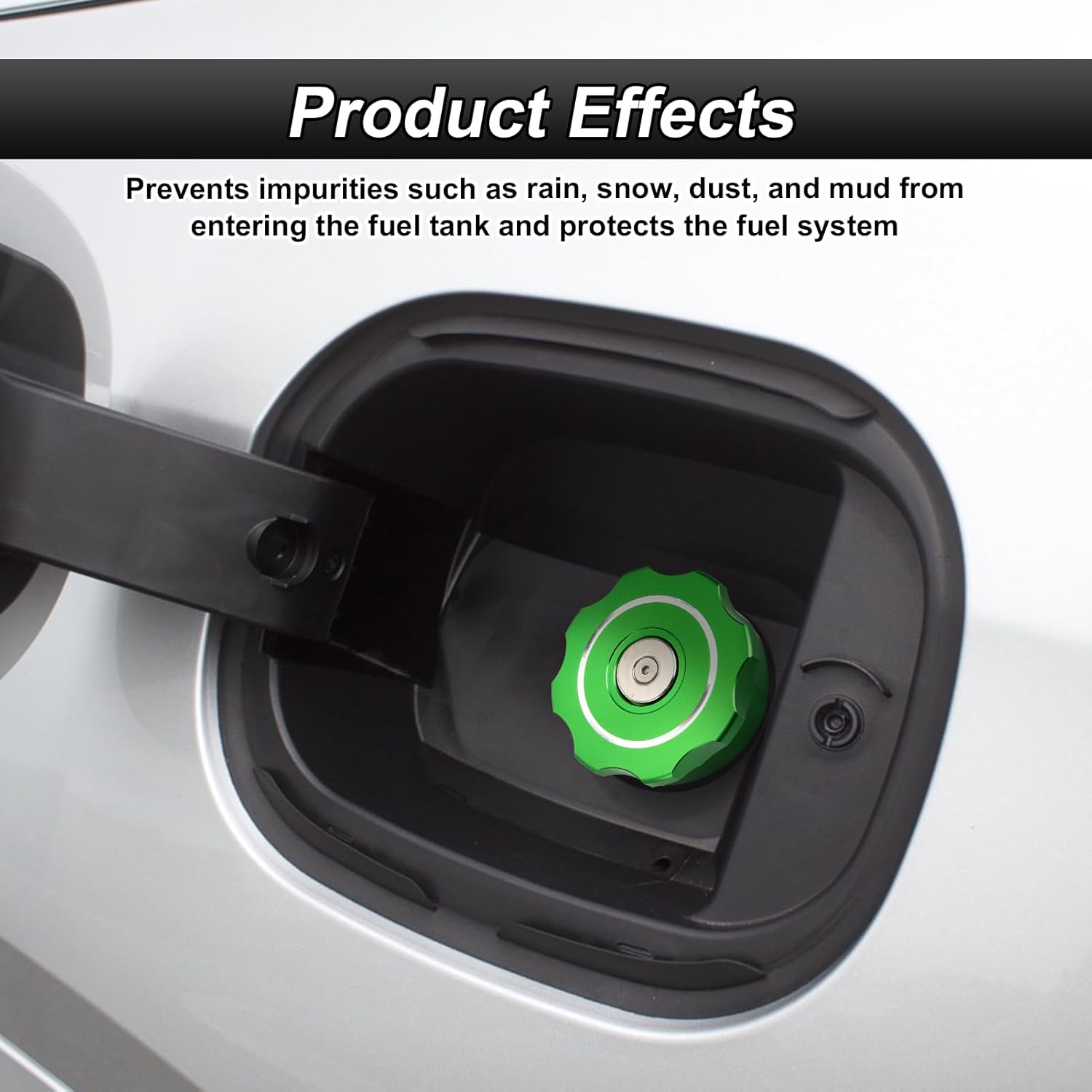 Green Magnetic Capless Gas Cap 6061 Aluminum Compatible with GM Capless Fuel System Vehicles 2018-2026(Most Models)