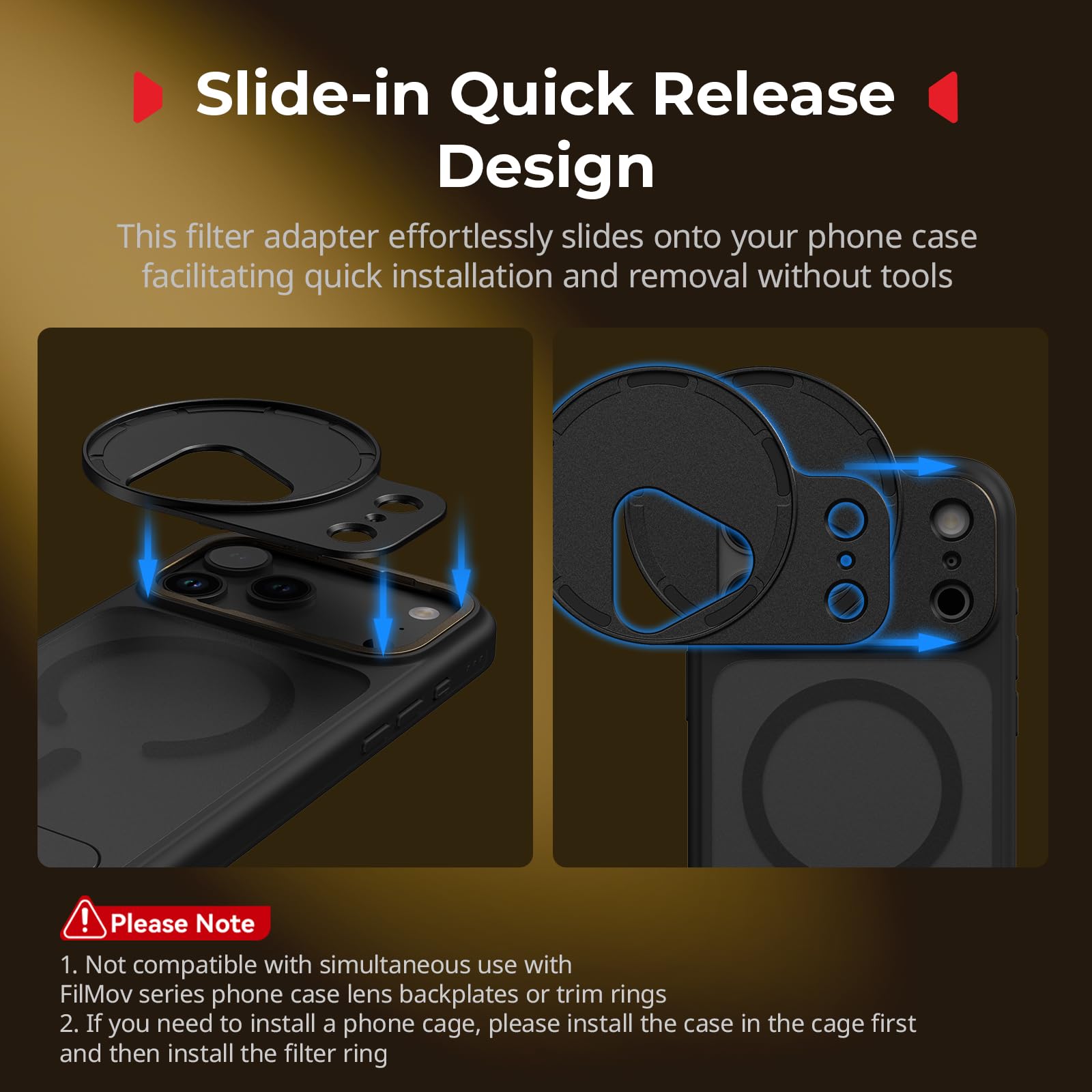 SMALLRIG FilMov Bague de Filtre magnétique 67 mm pour Coque de téléphone 17 Pro Max