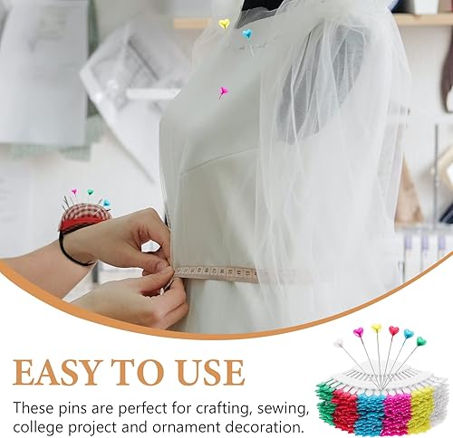 Miniatura 9 de COHEALI Alfileres de corazón para costura, alfileres rectos para manualidades, aguja para coser acolchados, aguja de marcador de posicionamiento