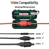 Vista 2 de Extension Cord Cover Waterproof, Outdoor Cord Connection Protector for Outside with 4 Removable Latches, Electrical Box Plug Covers for Patio, Power