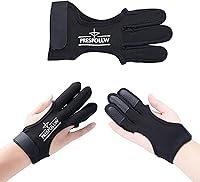 Prespollw Three-Finger Archery Glove Guard - Protective Shooting Finger Guard for Recurve Compound Bow, Hunting Target Practice Men Women