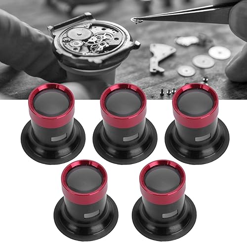 5 lupas de joyería 3X/5X/10X/15X/20X, lupa para joyeros, aleación de aluminio, reparación de relojes, lente de vidrio, lupa para trabajo cercano,