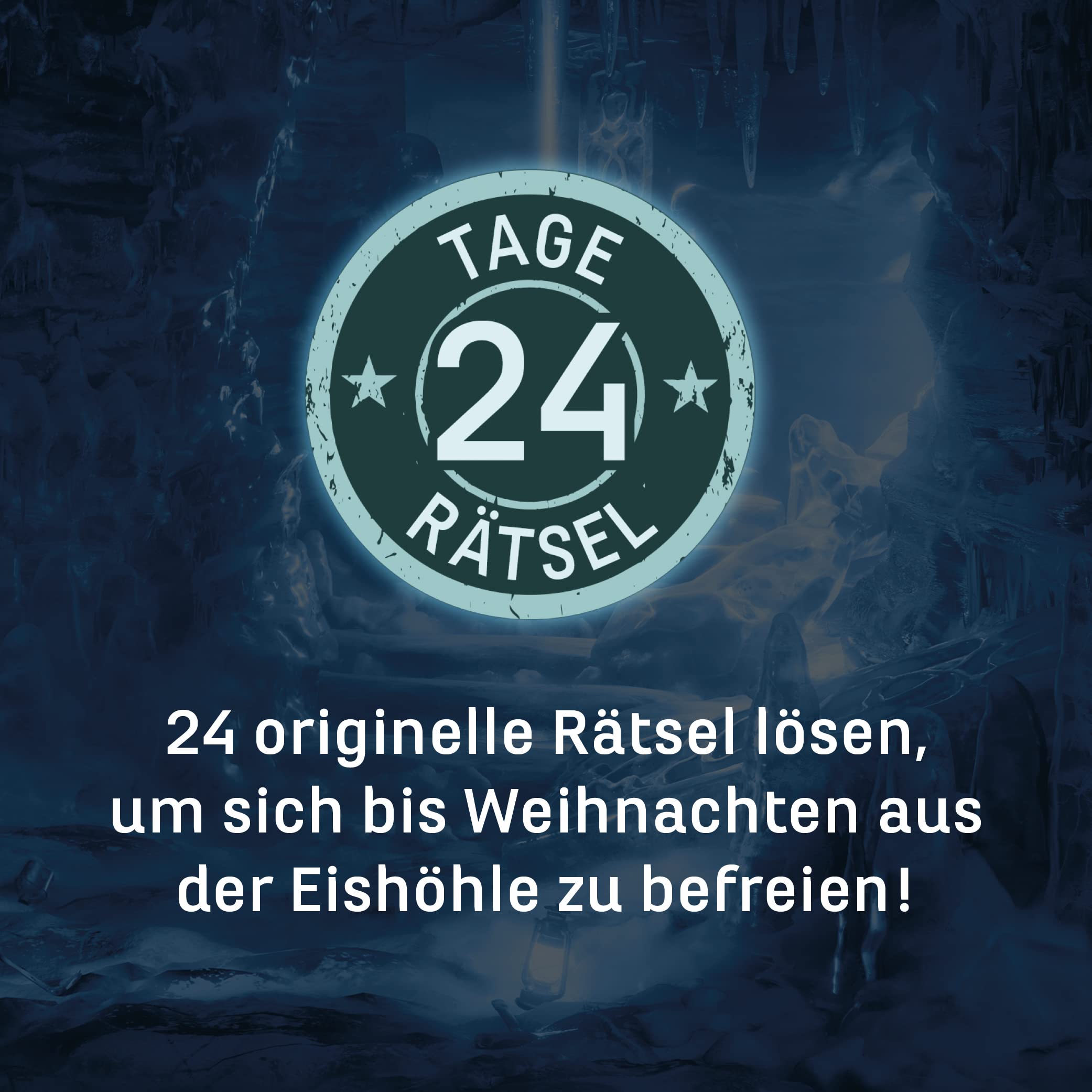 KOSMOS 693206 EXIT® - Das Spiel Adventskalender - Die geheimnisvolle Eishöhle, mit 24 spannenden Rätseln ab 10 Jahre, Amazon Exklusiv, Escape Room Spiel vor Weihnachten