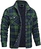BTBDYDH Mens Padded Shirts Lumberjack Flannel Check Jacket Fleece Lined Top Casual Coat Thick Quilted Workwear Warm Thermal Jacket