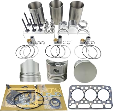 D1402 Engine Overhaul Rebuild Kit For Kubota D1402 Engine L2550DT L2550 L2650DT L2650DTGST L2650F For Bobcat 643 Skid Steer Loader Piston Height 80mm