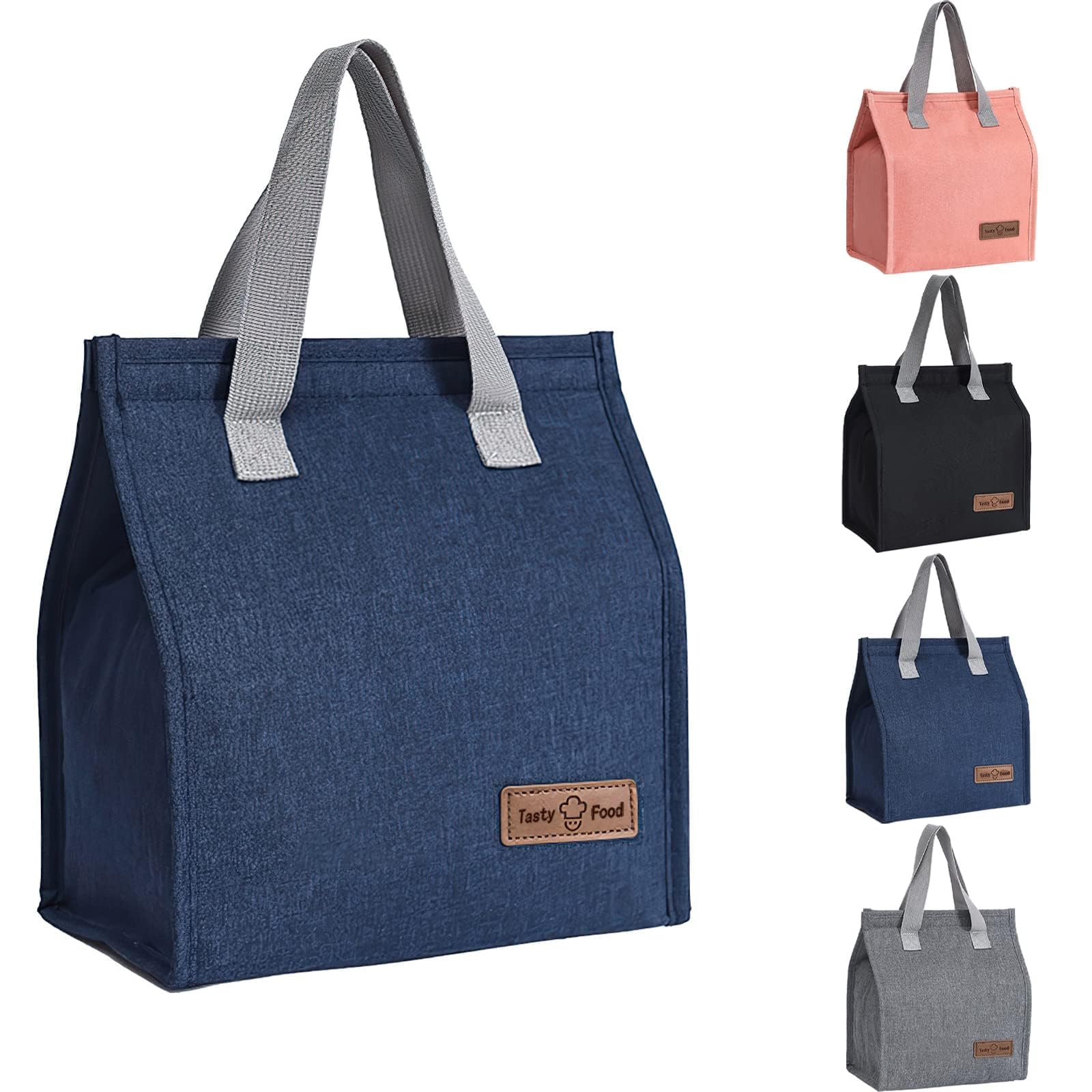 Heimrad Lunch Bags for Men Women, Reusable Insulated Leakproof Lunch Box Tote Bag, Cooler Bags for Kids Girls Adults, Thermal Lunch box bags for Work Office School Picnic Hiking Beach & Travel (Blue)