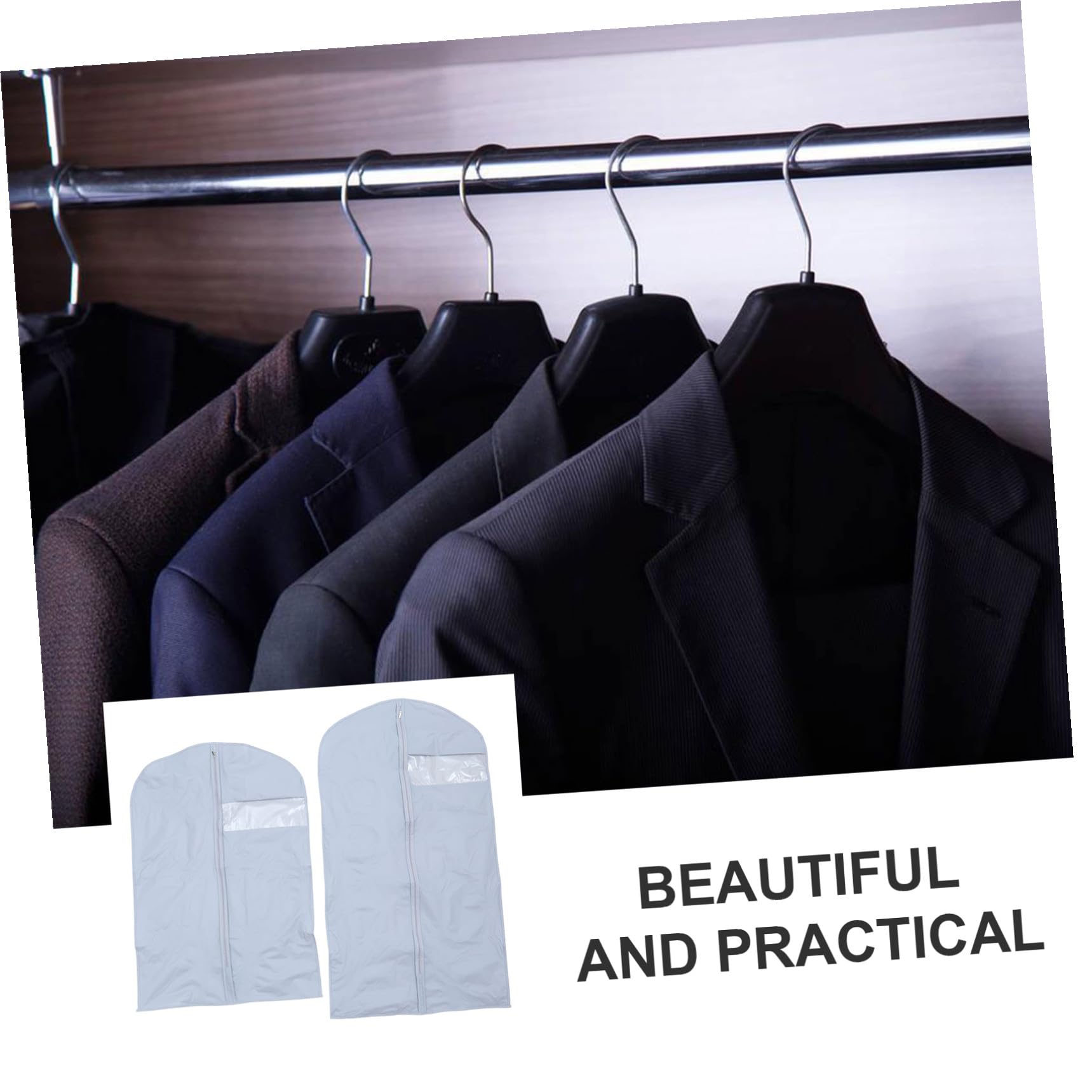MAGICLULU 5piezas Guardapolvo Translúcido Para Abrigos Funda Protectora Para Ropa Unidades Bolsa De Almacenamiento Para Trajes