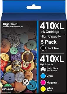410XL Ink Cartridge Replacement for Epson 410 T410 Ink for Remanufactured Expression XP-7100 XP-830 XP-640 XP-630 XP-530 XP-635 Printer (Black, Cyan, Magenta, Yellow, Photo Black) 5-Pack XL