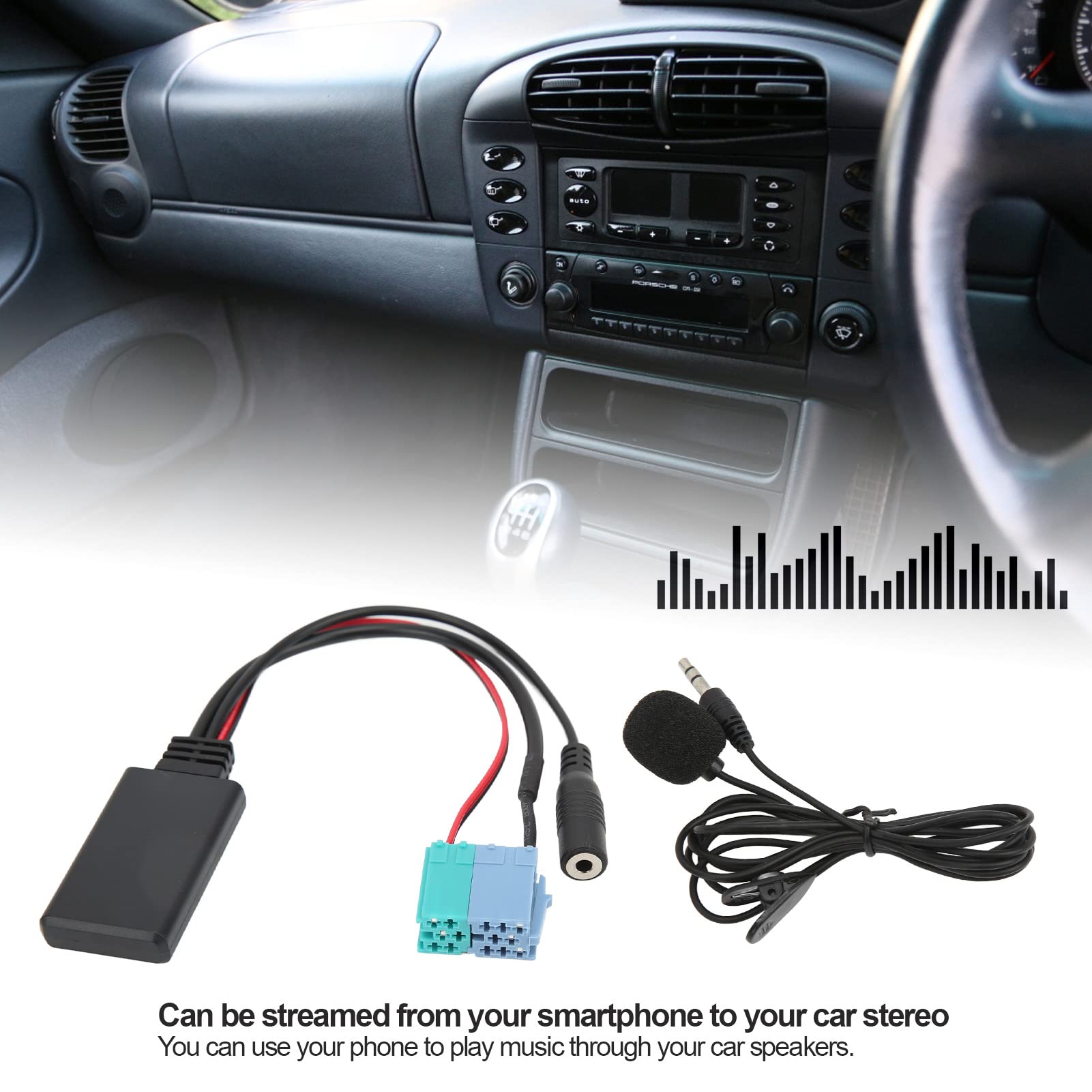 Modulo Bluetooth AUX, Modulo Bluetooth per Auto Cavo Audio Aux Microfono Porta Mini ISO per Porta Stereo 8PIN 6PIN, bluebooth per Le Auto